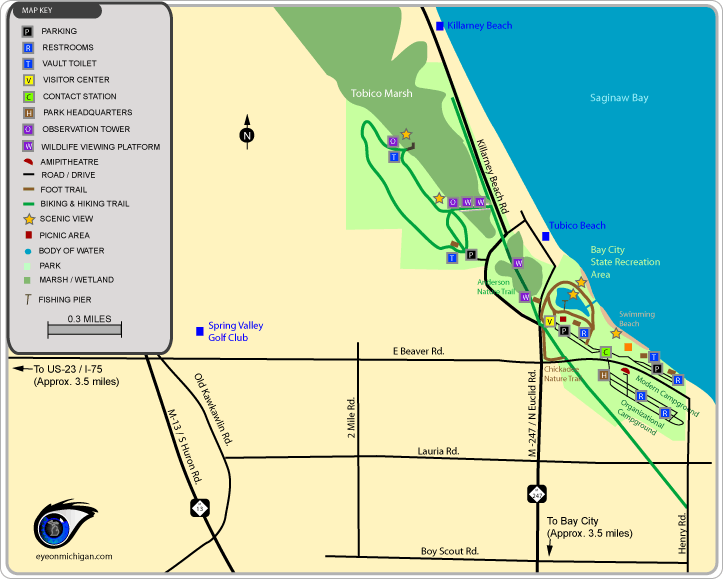 Bay City State Recreation Area Map