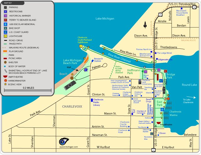 Downtown Charlevoix Map