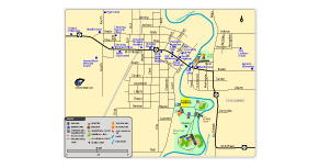 Download a map of parks and other locations in Chesaning, Michigan.