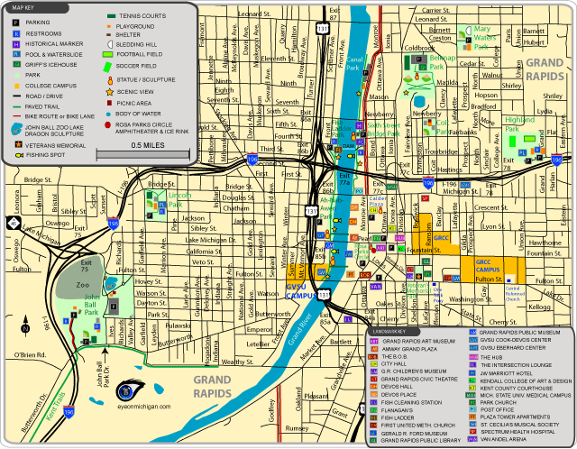 Downtown Grand Rapids Map