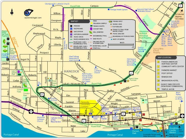 Hancock Area Map