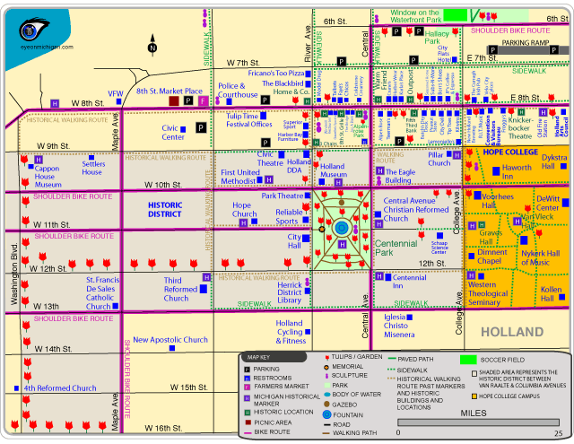 Downtown Holland Map