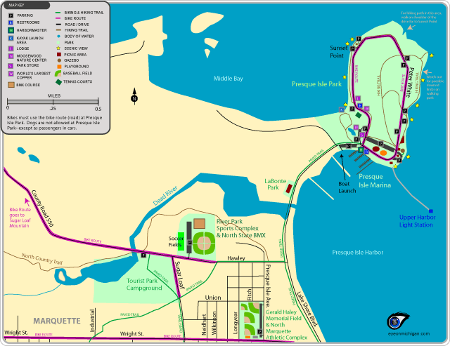 Northern Marquette Parks and Trails Map