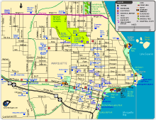 Downtown Marquette Map - small map