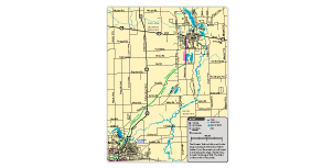 Download a map of the Kiwanis Trail, which goes from Adrian to south of Tecumseh, Michigan.