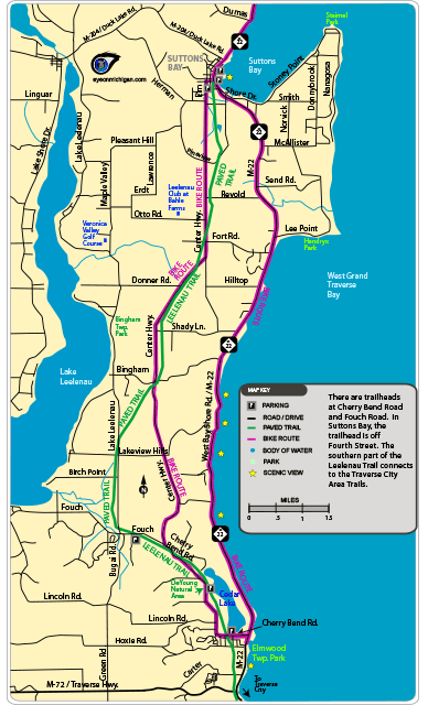 Leelenau Trail & Bike Route Map
