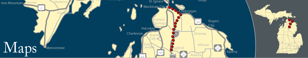 Mackinaw City - Cheboygan - Gaylord Trail Maps