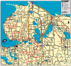 Mackinaw City to beyond Indian River Trail Map - small map
